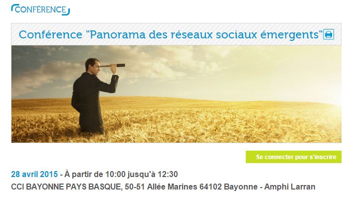 Les 10 raisons pour ne pas assister à la conférence « les réseaux sociaux émergents » à la CCI de Bayonne le 28 avril